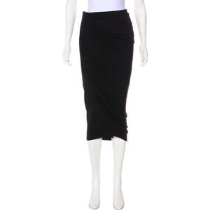 DONNA KARAN Black Jersey Midi Skirt, Size: M, 92% Off Est. Retail Price, $895.00